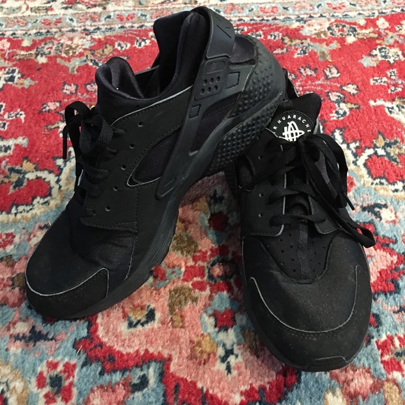 2015 Nike Air Huarache Black Mens Running Shoes 318429 003 Size 12 - Picture 1 of 8
